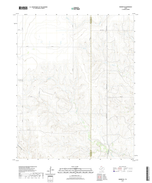 Booker SE Texas US Topo Map Image
