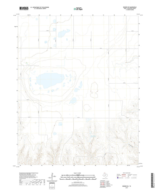 Booker SW Texas US Topo Map Image