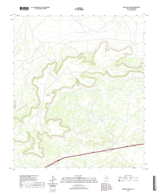 Bootleg Canyon Texas US Topo Map Image