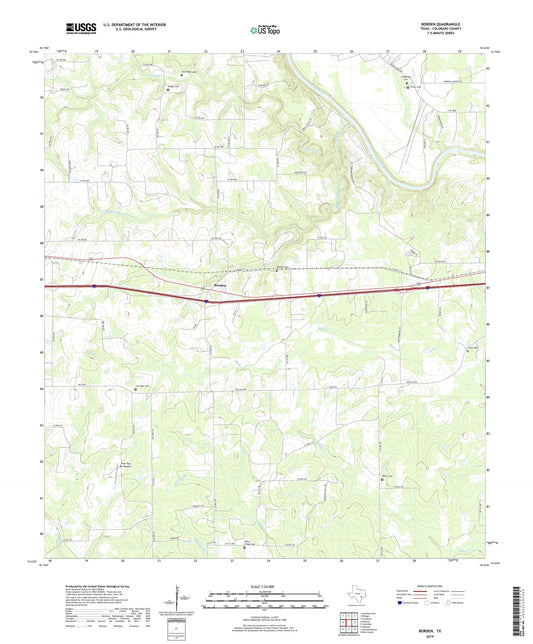 Borden Texas US Topo Map Image