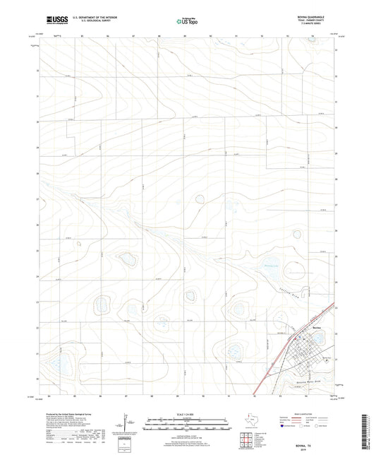Bovina Texas US Topo Map Image