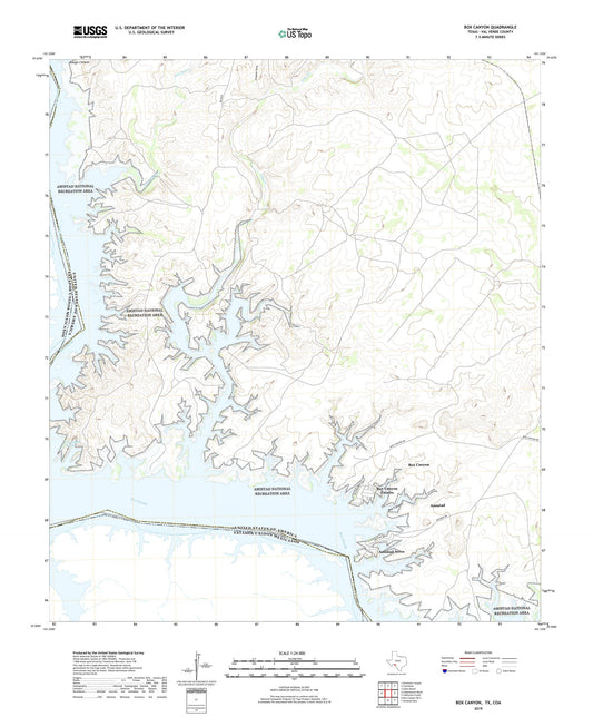 Box Canyon Texas US Topo Map Image