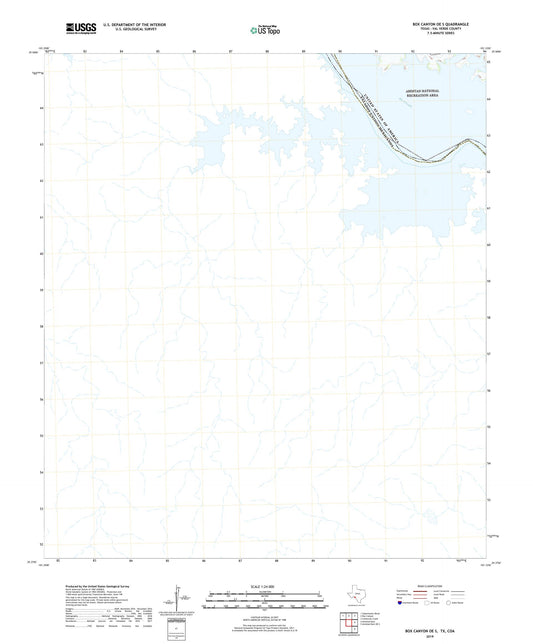 Box Canyon OE S Texas US Topo Map Image