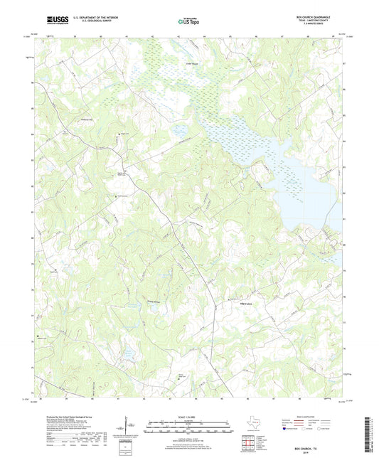 Box Church Texas US Topo Map Image