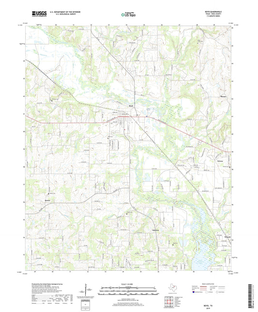 Boyd Texas US Topo Map Image