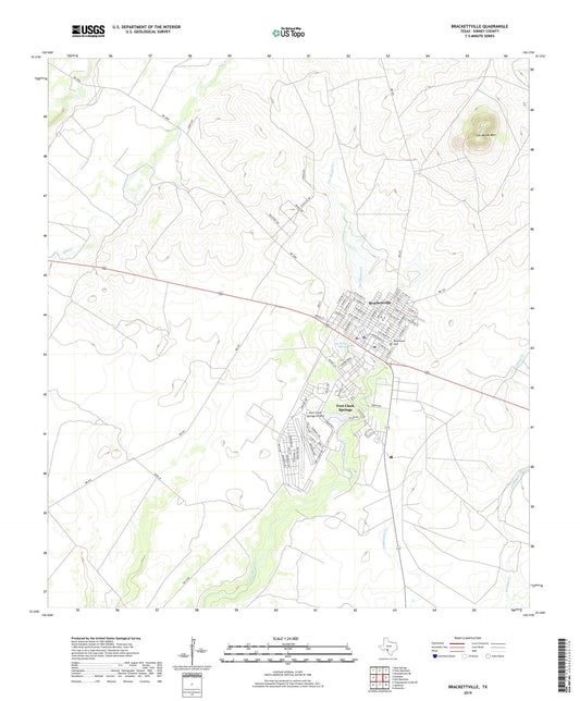 Brackettville Texas US Topo Map Image