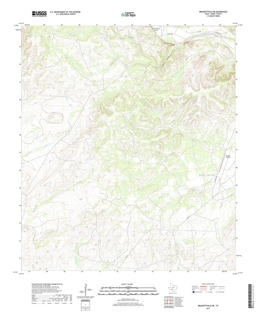 Brackettville NE Texas US Topo Map Image