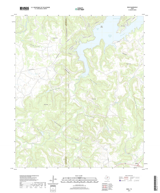 Brad Texas US Topo Map Image