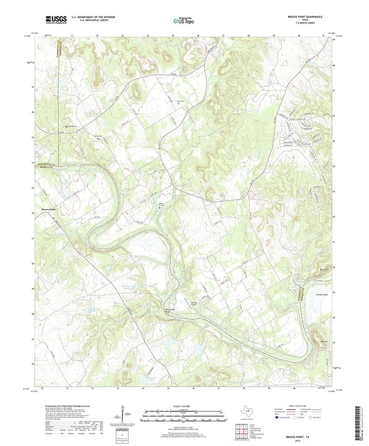 Brazos Point Texas US Topo Map Image
