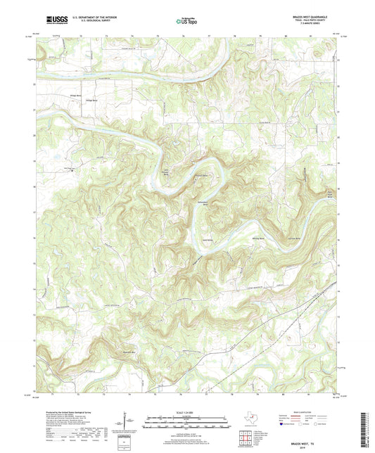 Brazos West Texas US Topo Map Image