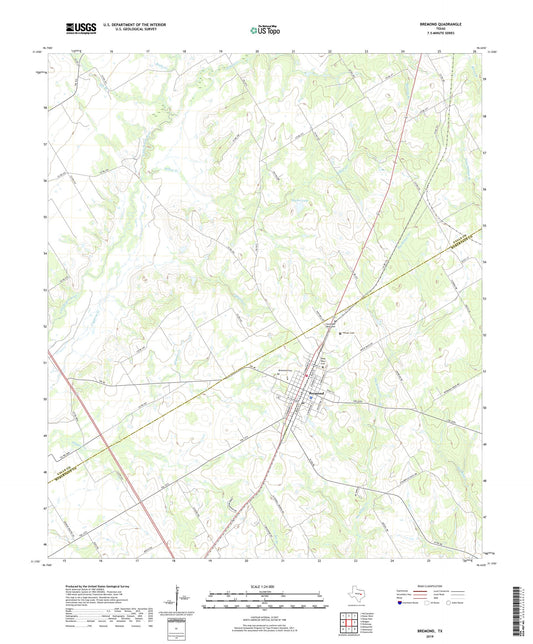 Bremond Texas US Topo Map Image