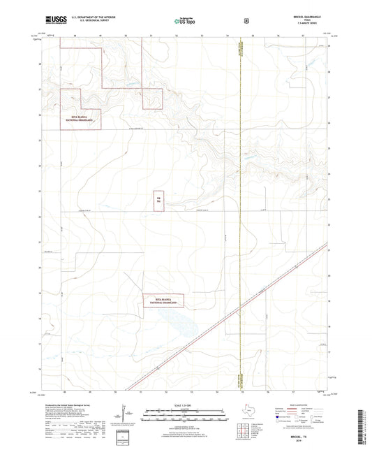 Brickel Texas US Topo Map Image