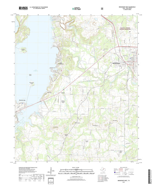 Bridgeport West Texas US Topo Map Image