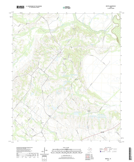 Bristol Texas US Topo Map Image