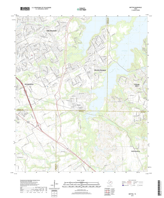 Britton Texas US Topo Map Image