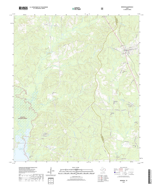 Bronson Texas US Topo Map Image
