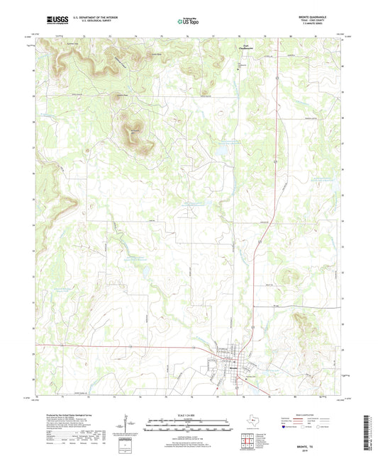 Bronte Texas US Topo Map Image