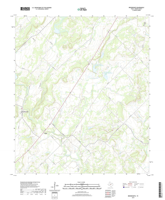 Brookesmith Texas US Topo Map Image
