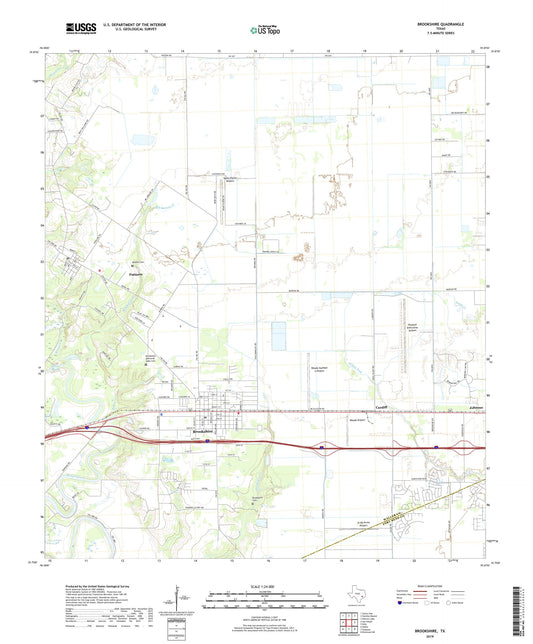 Brookshire Texas US Topo Map Image