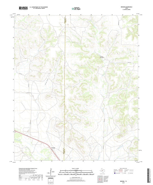 Broome Texas US Topo Map Image