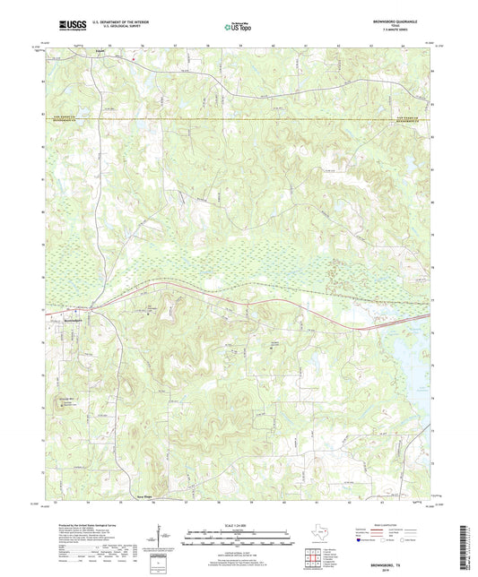 Brownsboro Texas US Topo Map Image