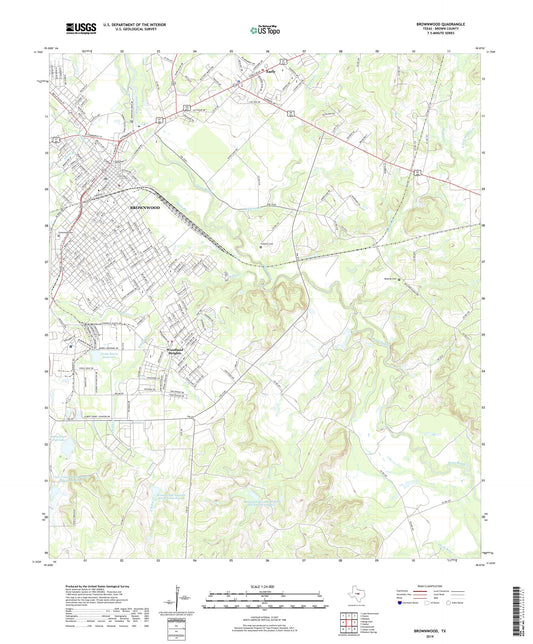 Brownwood Texas US Topo Map Image