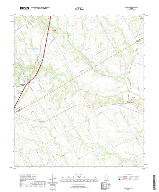 Bruceville Texas US Topo Map Image