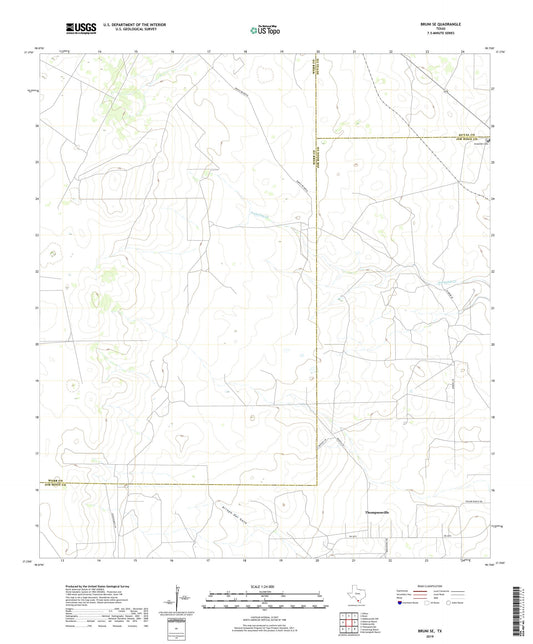 Bruni SE Texas US Topo Map Image