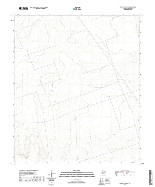 Brunson Ranch Texas US Topo Map Image