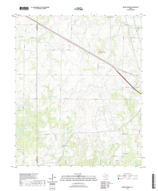 Brushy Mound Texas US Topo Map Image