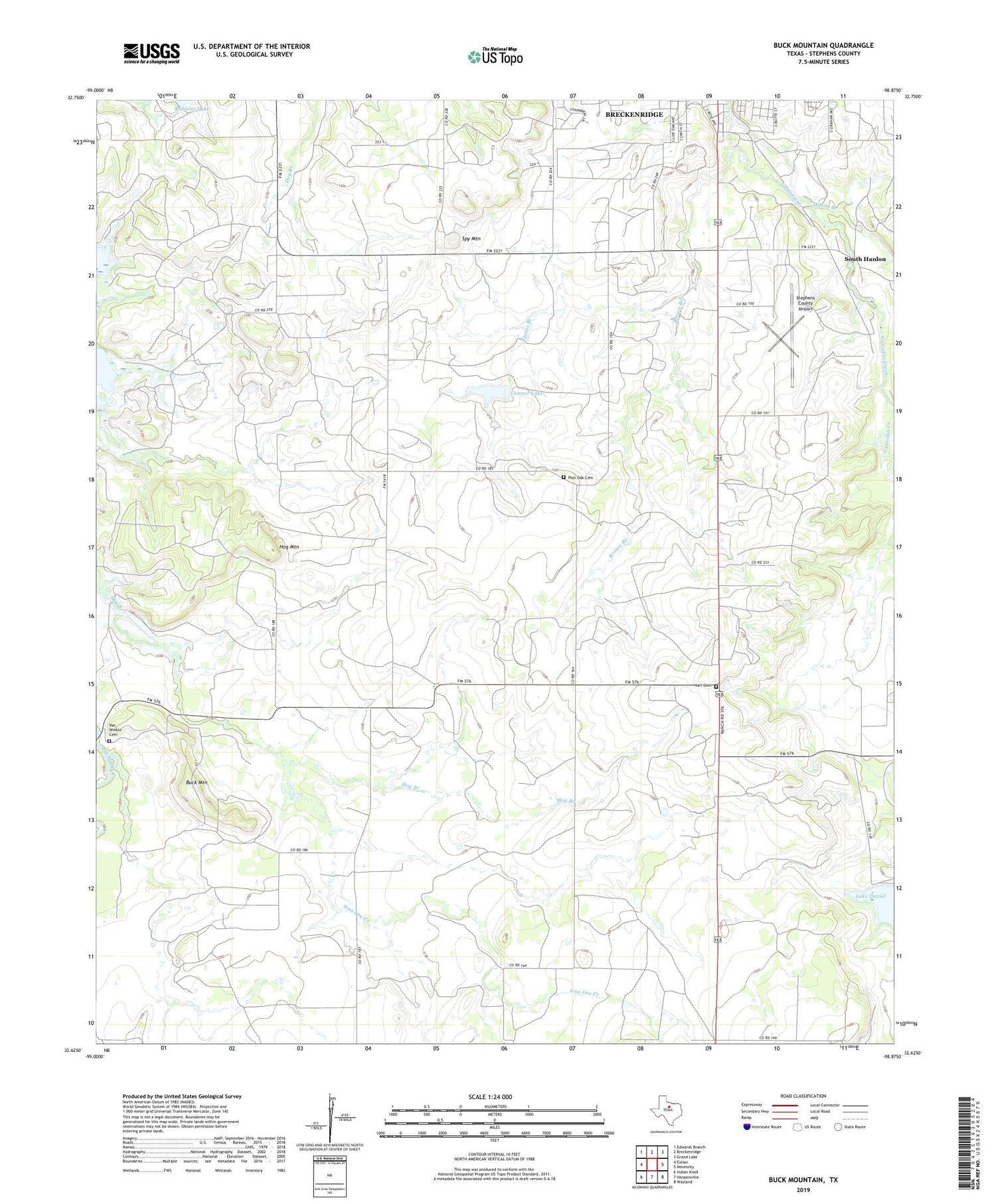 Buck Mountain Texas US Topo Map Image