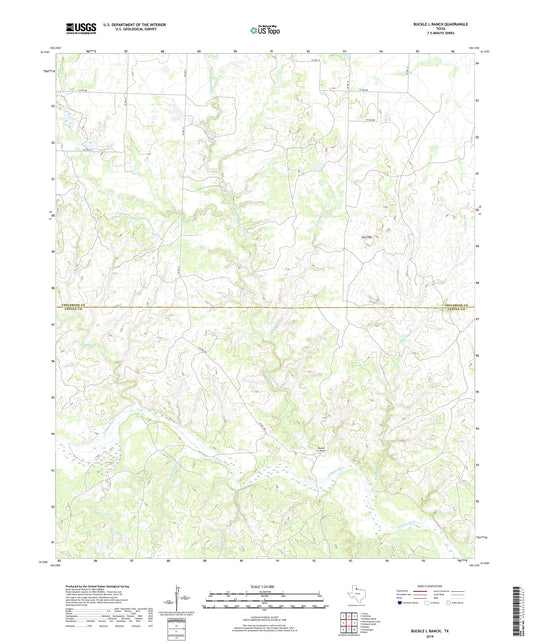 Buckle L Ranch Texas US Topo Map Image