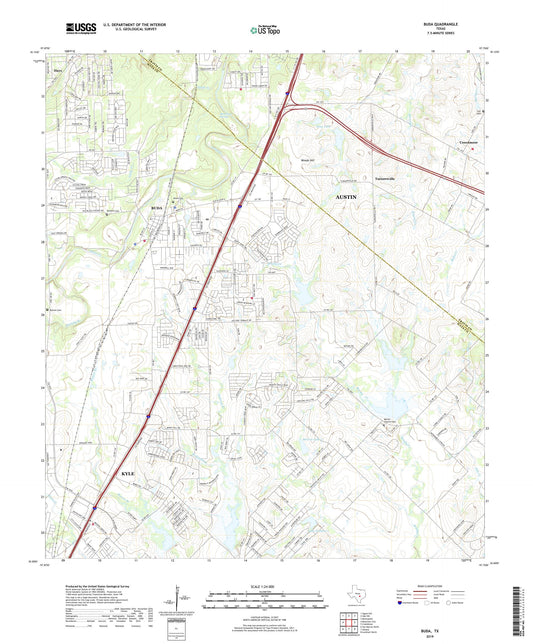 Buda Texas US Topo Map Image