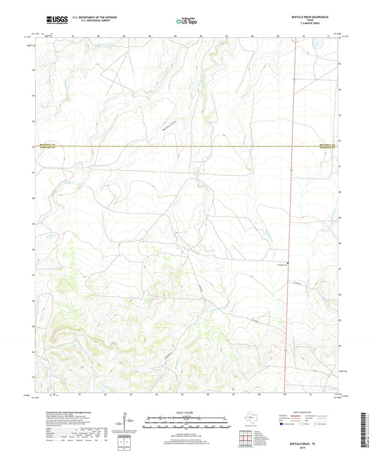 Buffalo Draw Texas US Topo Map Image