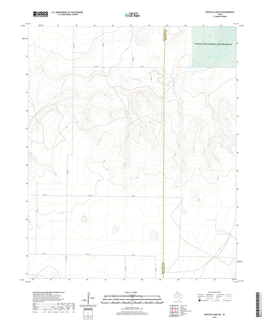 Buffalo Lake SW Texas US Topo Map Image