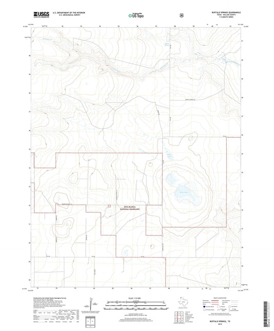 Buffalo Springs Texas US Topo Map Image