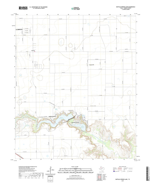 Buffalo Springs Lake Texas US Topo Map Image