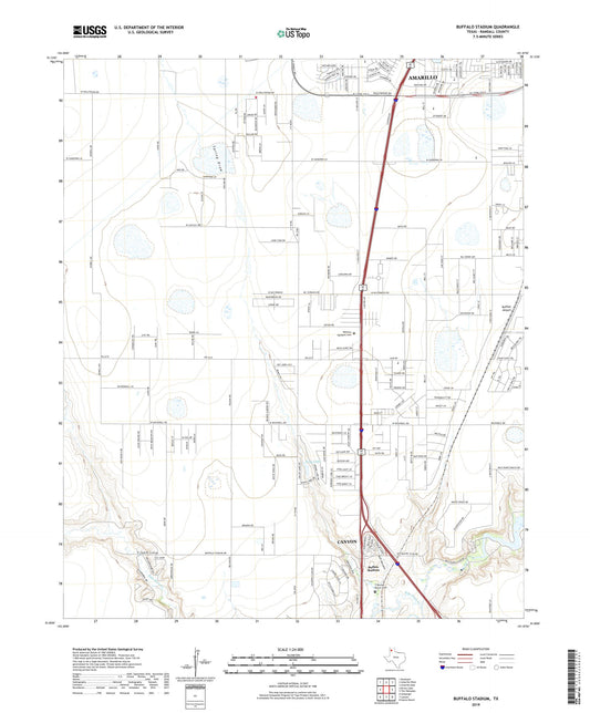 Buffalo Stadium Texas US Topo Map Image