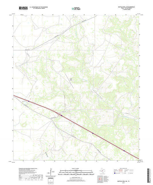 Buffalo Well SW Texas US Topo Map Image