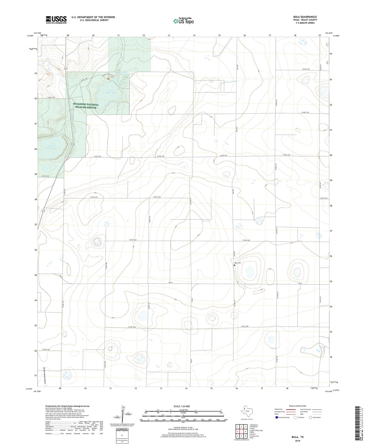 Bula Texas US Topo Map Image