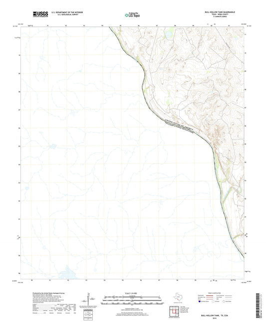 Bull Hollow Tank Texas US Topo Map Image