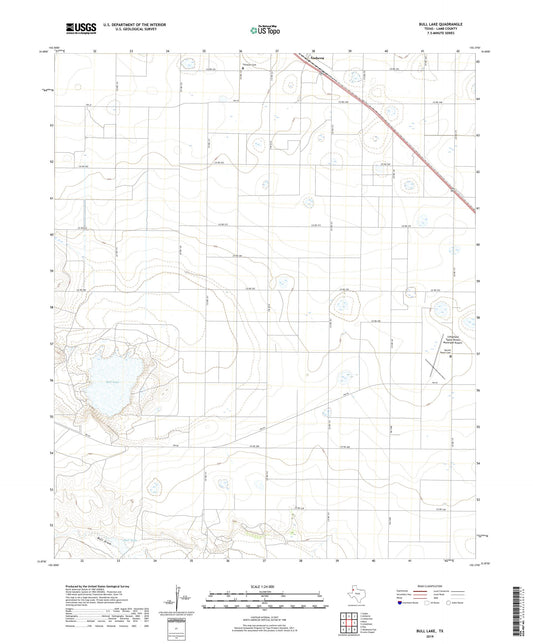 Bull Lake Texas US Topo Map Image