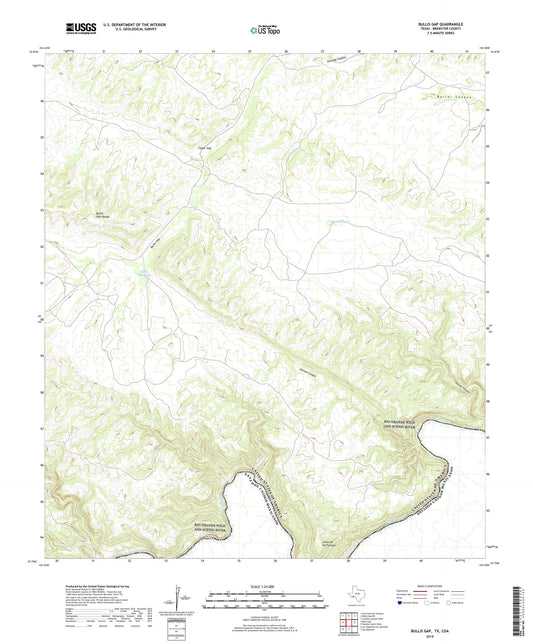 Bullis Gap Texas US Topo Map Image