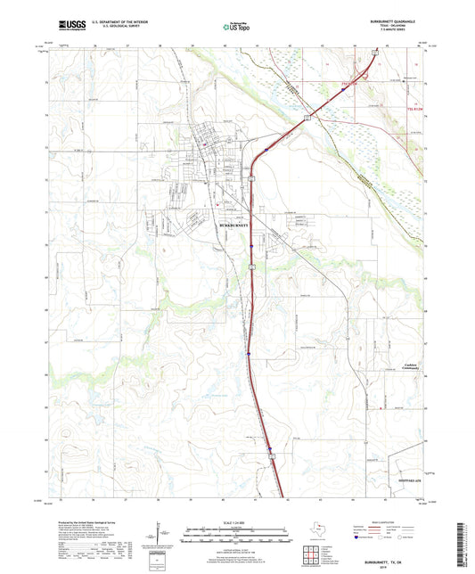 Burkburnett Texas US Topo Map Image