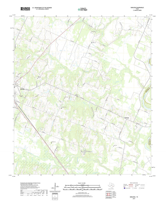 Burleigh Texas US Topo Map Image