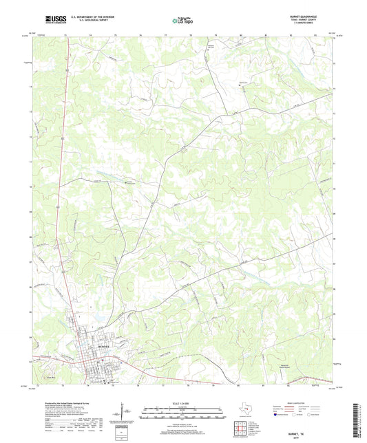 Burnet Texas US Topo Map Image