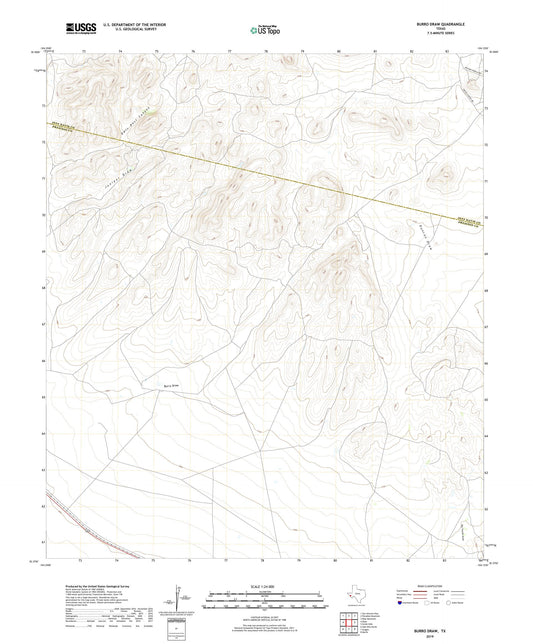 Burro Draw Texas US Topo Map Image