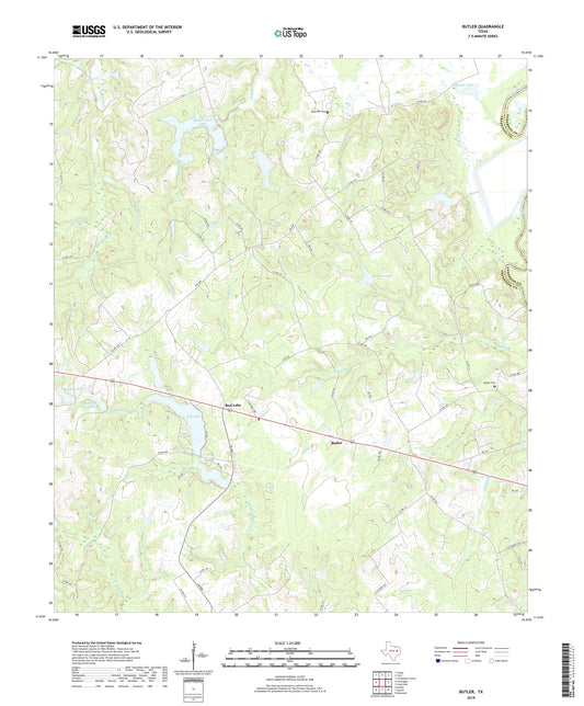 Butler Texas US Topo Map Image