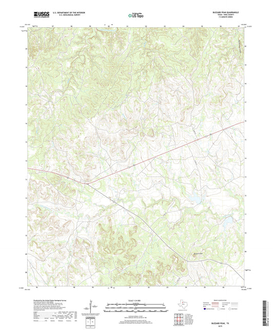 Buzzard Peak Texas US Topo Map Image