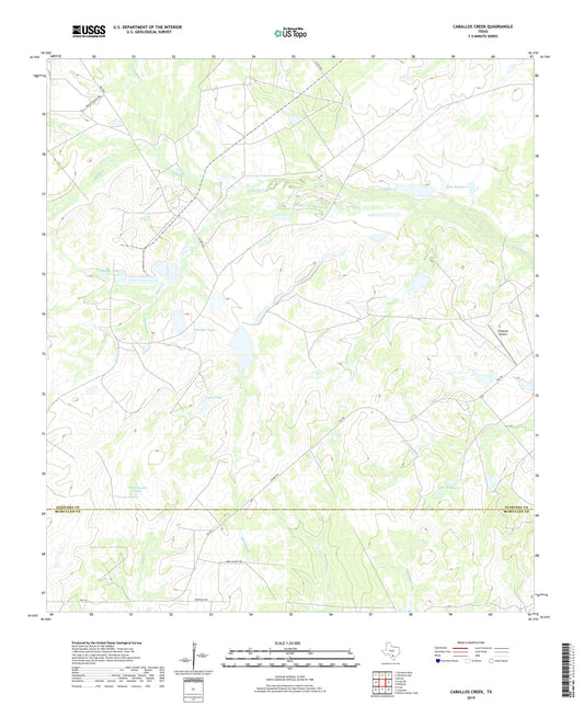 Caballos Creek Texas US Topo Map Image